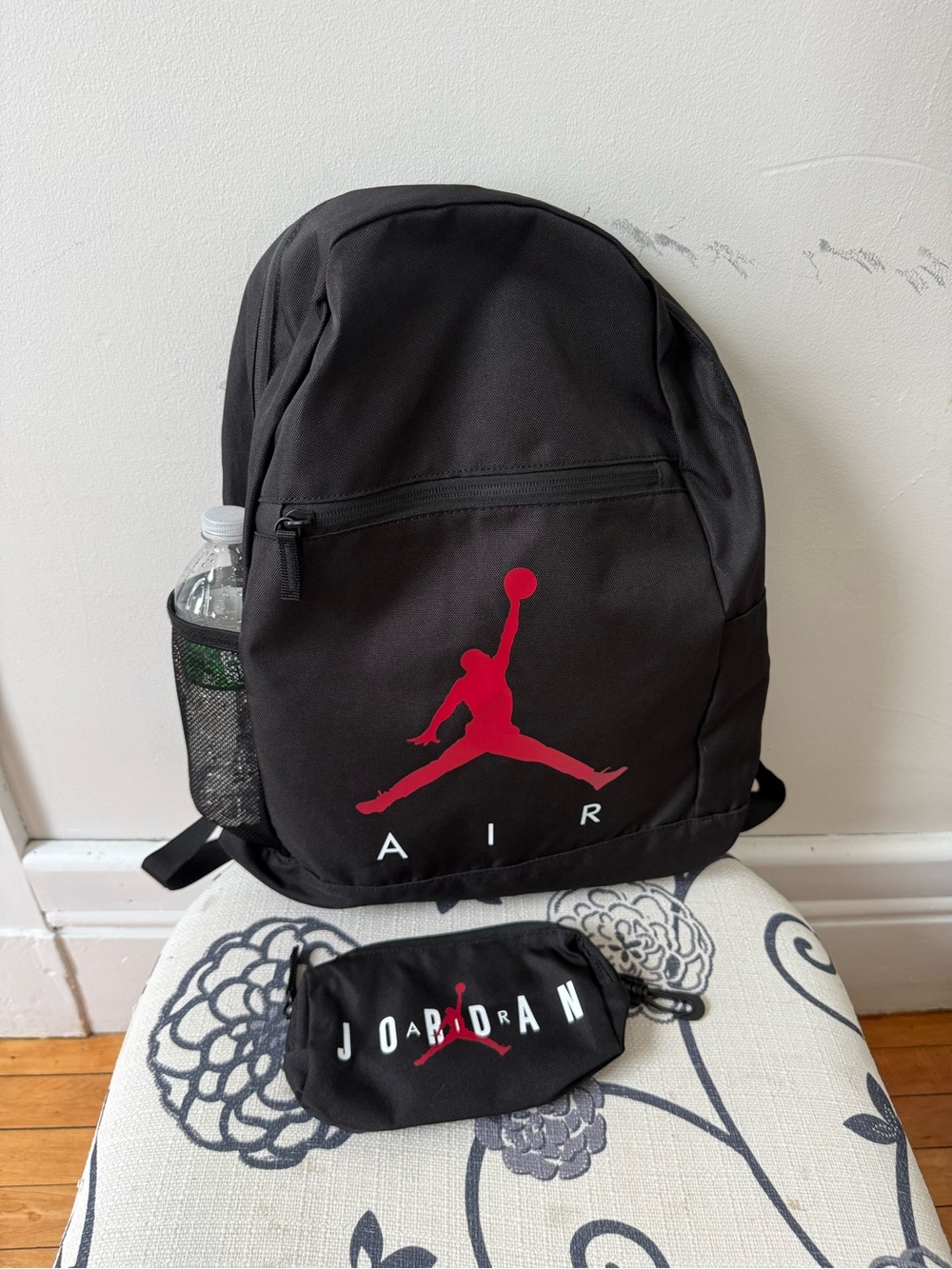Jordan Jumpman Air Jordan Large Black/Red Backpack w/ Zip Pouch, Pockets